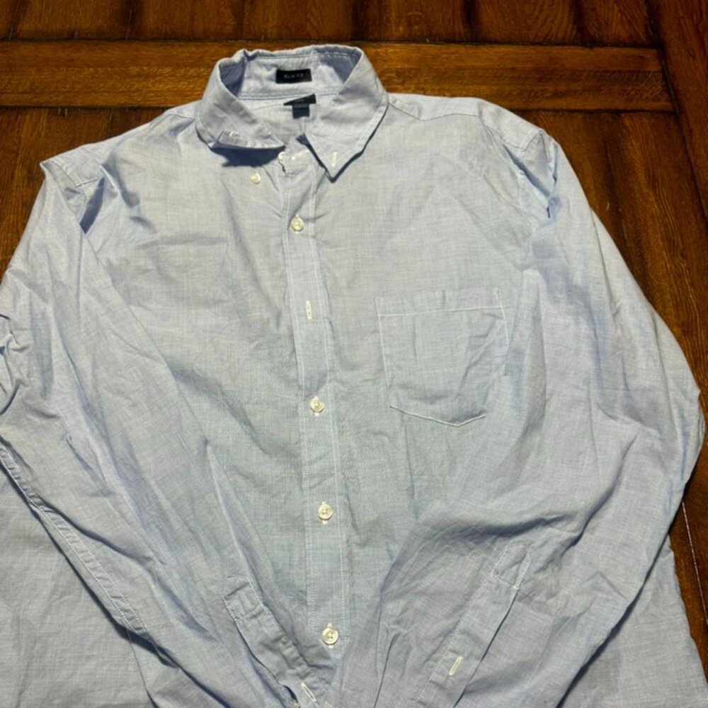 J Crew button down dress slim fit shirt sz L